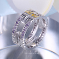 high quality simple style gold plated jewelry fashion jewelry ring